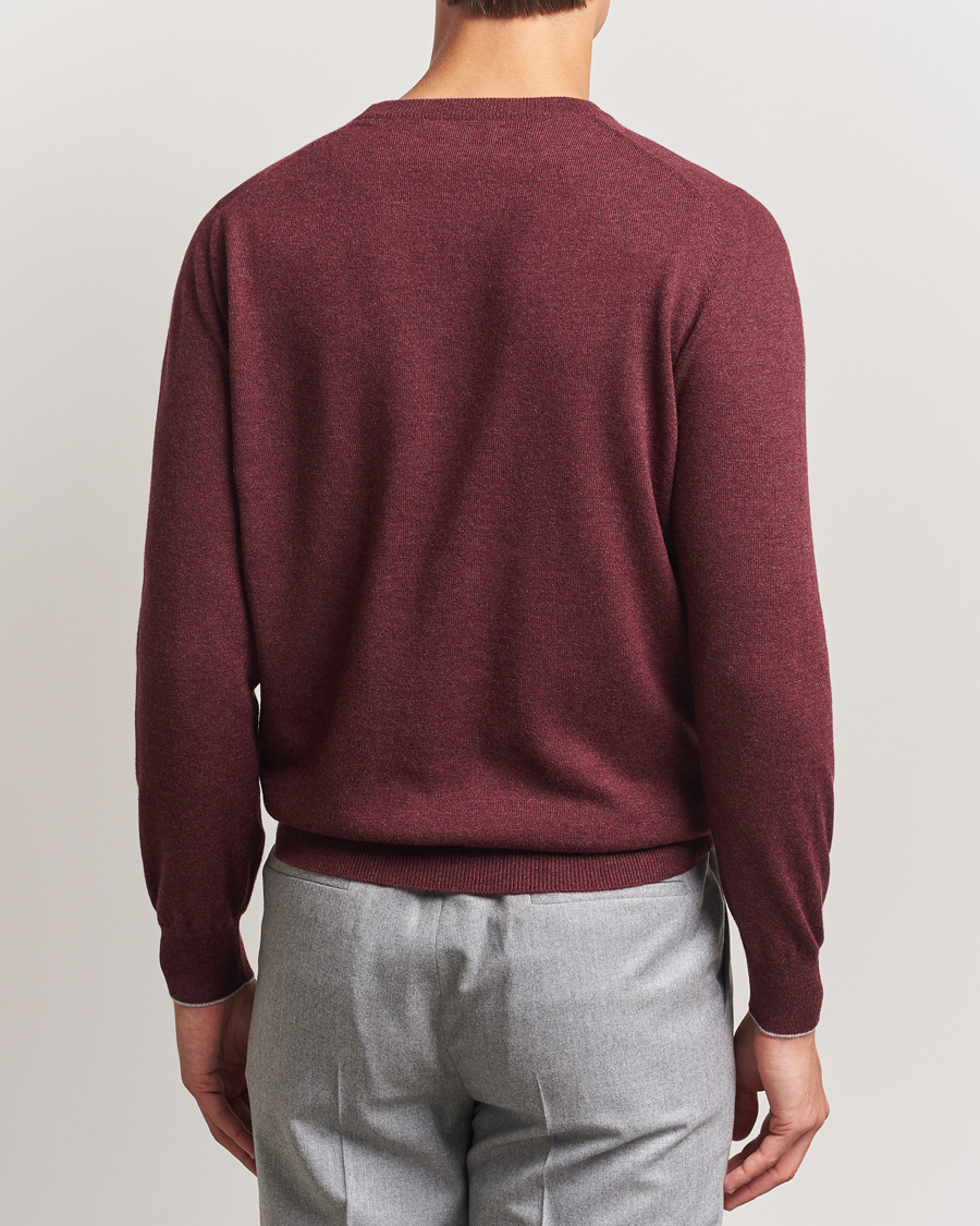 Mies | Puserot | Brunello Cucinelli | 2 Ply Cashmere Pullover Amaranto