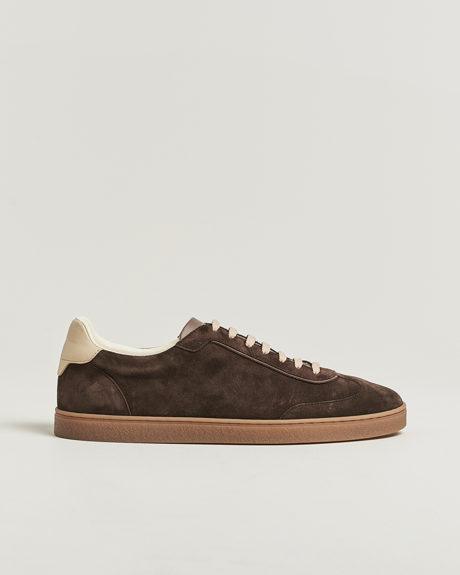 Mies | Tennarit | Brunello Cucinelli | Classic Sneakers Dark Brown Suede