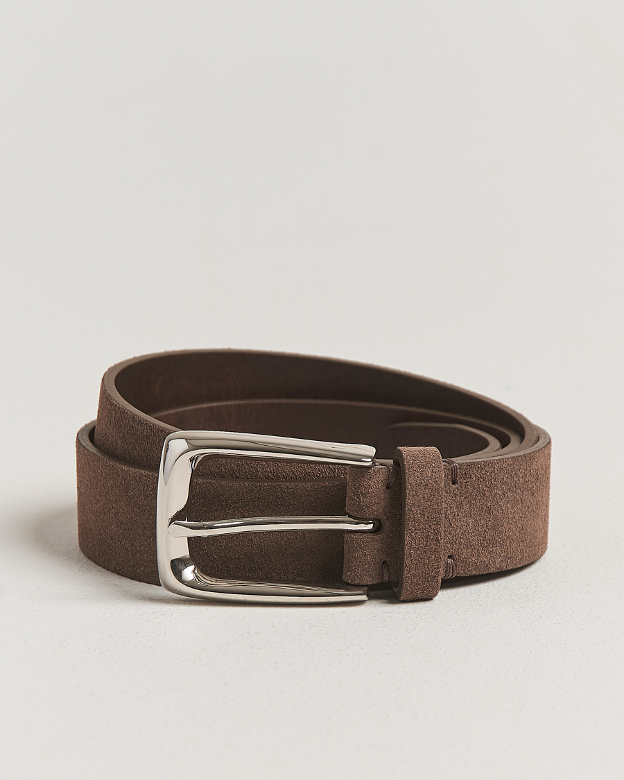 Mies | Vyöt | Brunello Cucinelli | Suede Belt Dark Brown