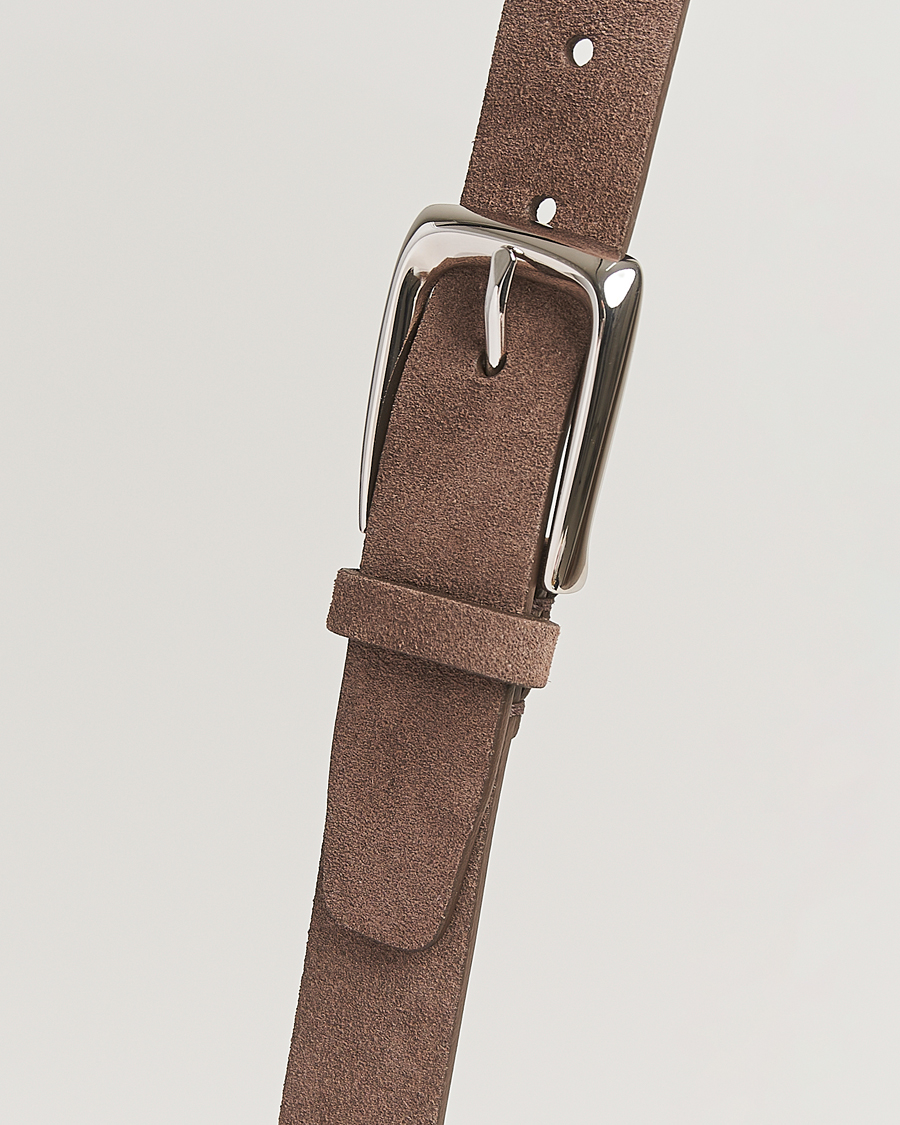 Mies | Vyöt | Brunello Cucinelli | Suede Belt Dark Brown