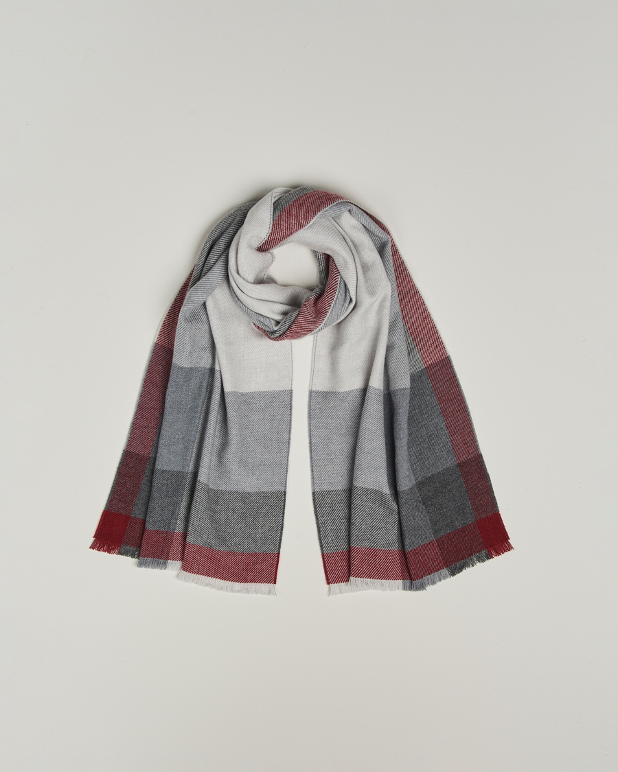 Mies | Kaulaliinat | Brunello Cucinelli | Wool/Cashmere Scarf Grey/Burgundy