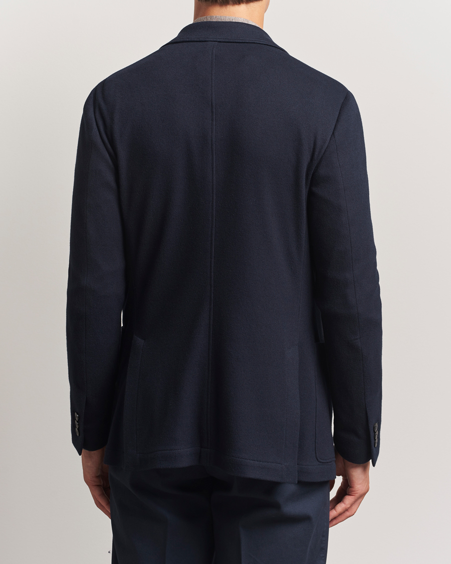 Mies | Pikkutakit | Canali | Cotton/Cashmere Jersey Blazer Navy
