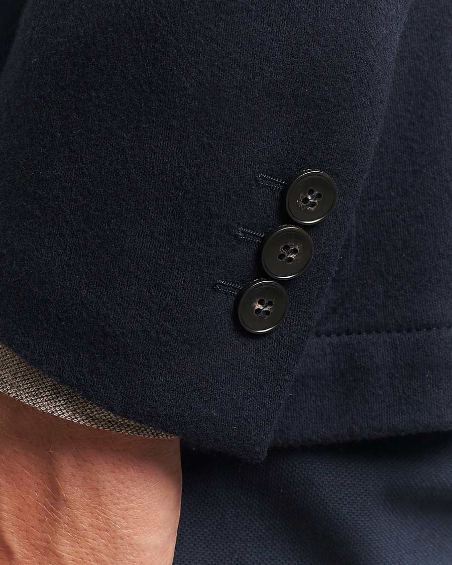 Mies | Pikkutakit | Canali | Cotton/Cashmere Jersey Blazer Navy