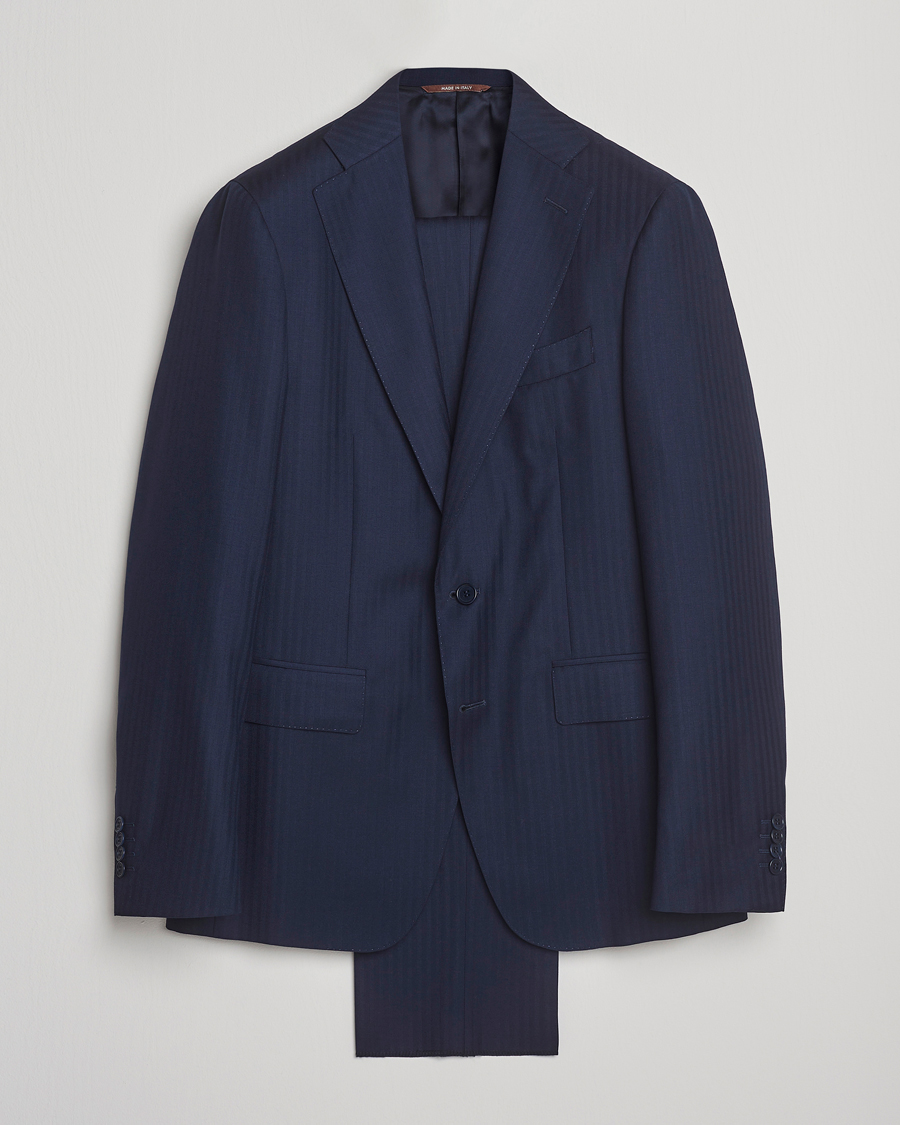 Mies | Puvut | Canali | Capri Wool Suit Navy