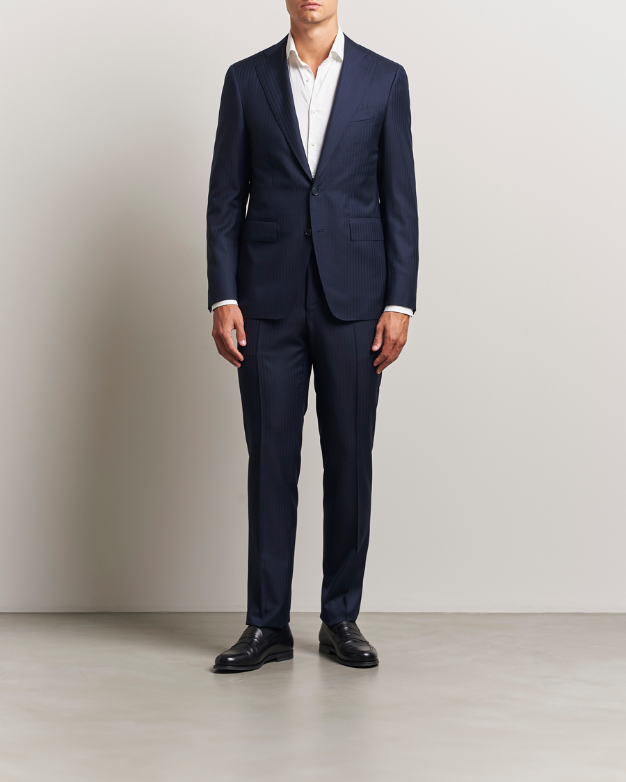 Mies | Puvut | Canali | Capri Wool Suit Navy