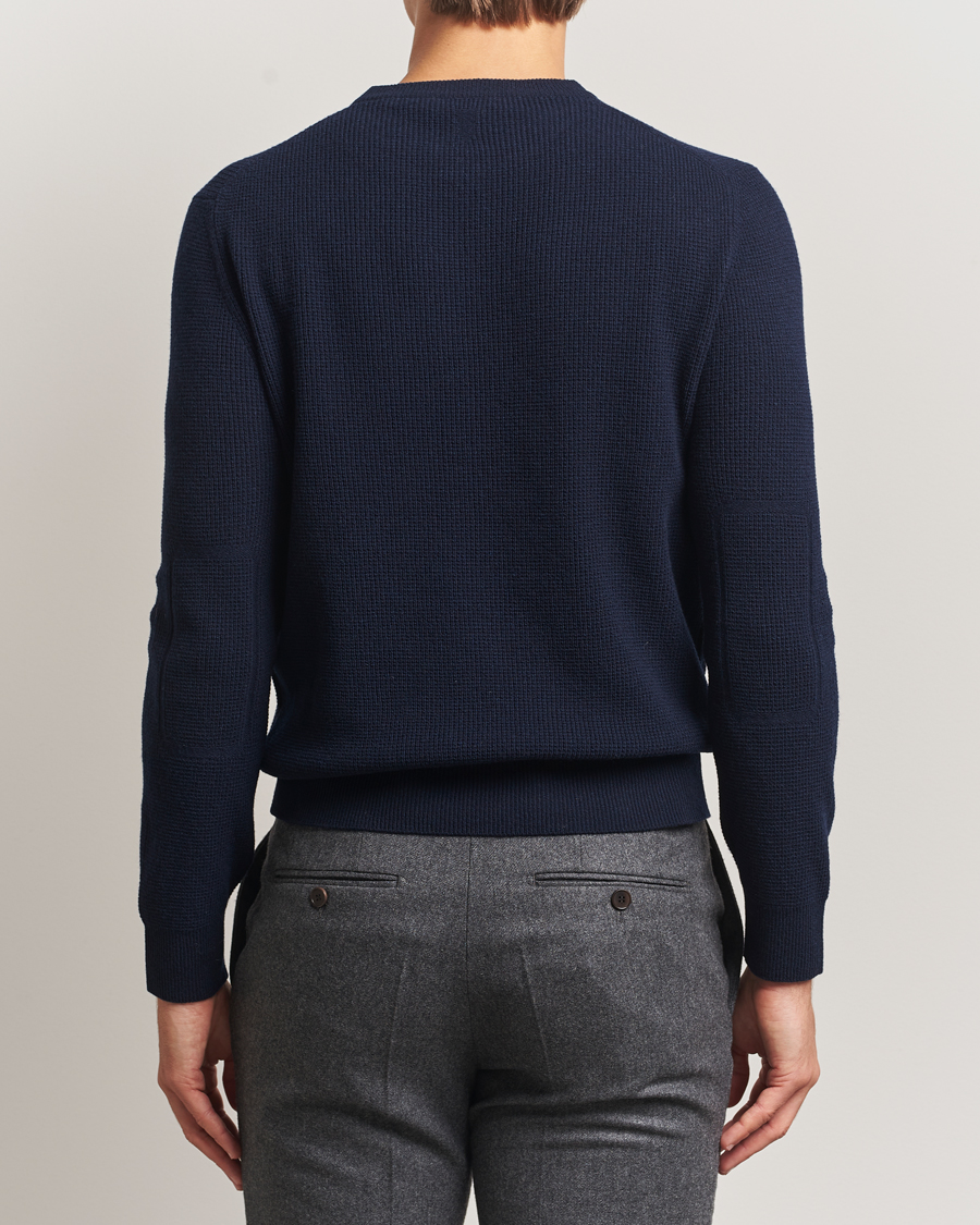 Mies | Puserot | Canali | Wool/Cashmere Crew Neck Navy