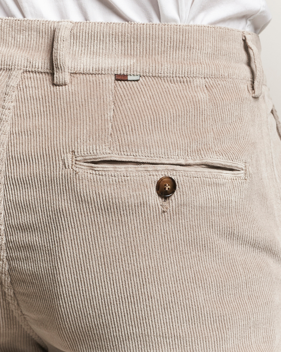 Mies | Housut | Canali | Soft Corduroy Trousers Beige