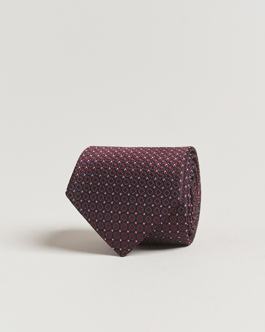 Mies | Canali Jacquard Silk Tie Burgundy | Canali | Jacquard Silk Tie Burgundy