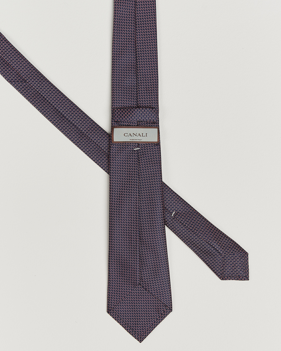 Mies | Canali 5-Fold Silk Tie Pink | Canali | 5-Fold Silk Tie Pink