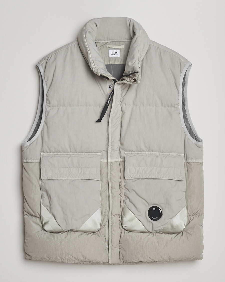 Mies | Ulkoliivit | C.P. Company | Eco Chrome Mixed Down Vest Light Grey