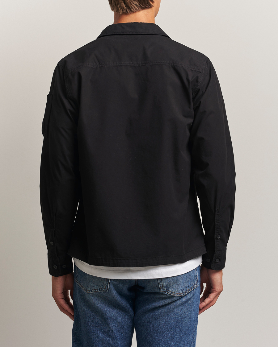 Mies | Kauluspaidat | C.P. Company | Organic Cotton Gabardine Zip Overshirt Black