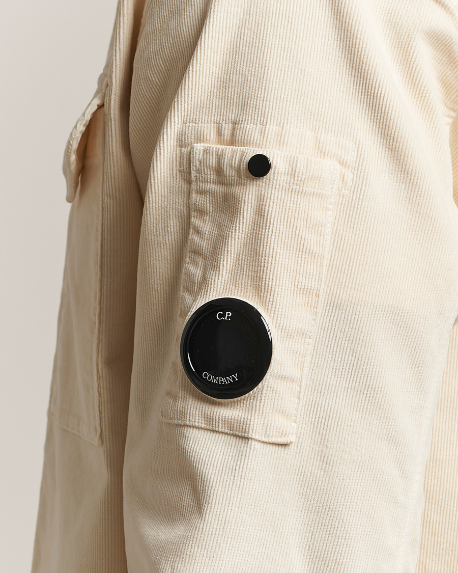 Mies | Kauluspaidat | C.P. Company | Corduroy Lens Overshirt White