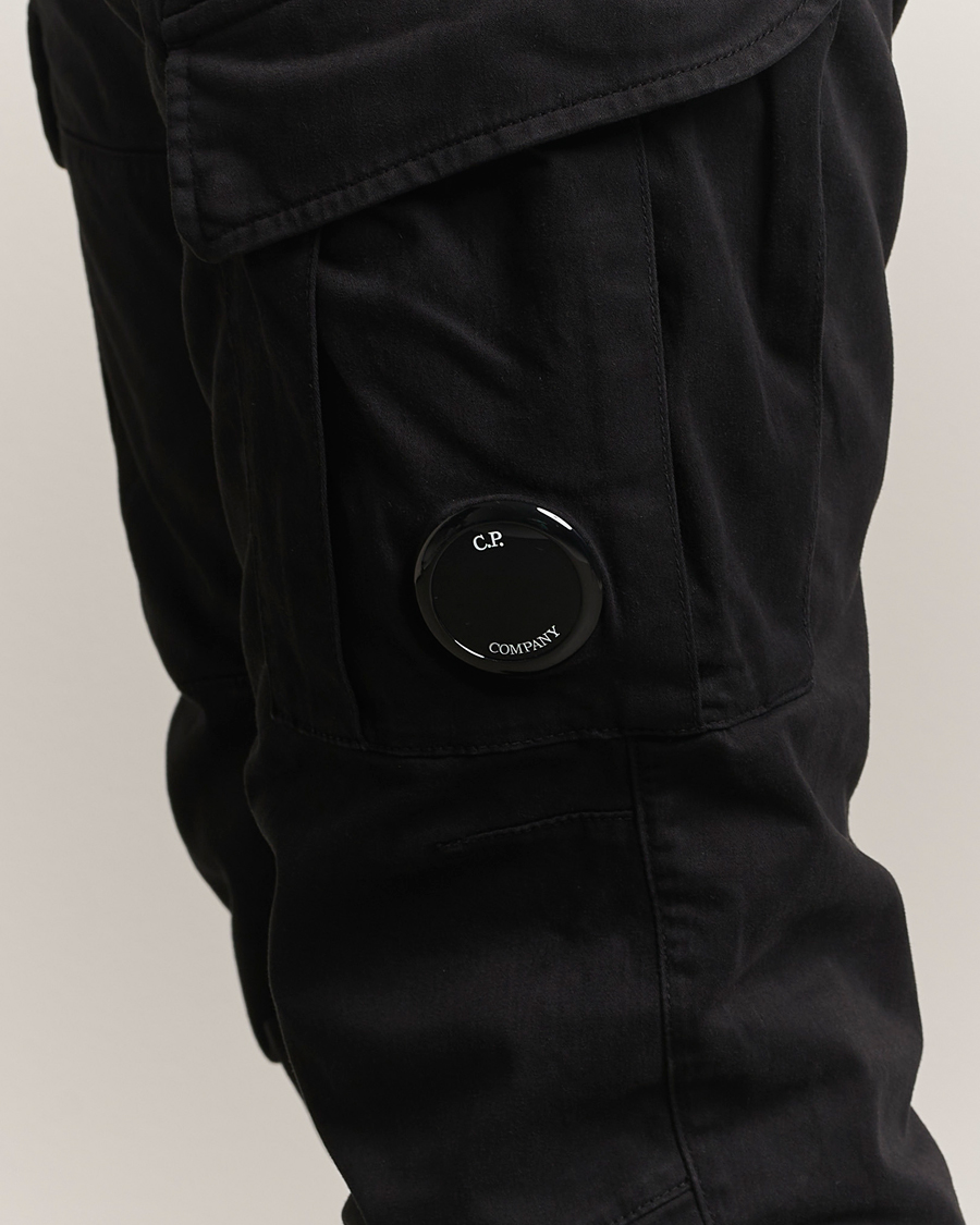 Mies | Housut | C.P. Company | Stretch Satin Lens Cargo Pants Black