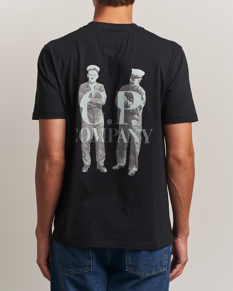 Mies | T-paidat | C.P. Company | Jersey Back Logo T-Shirt Black