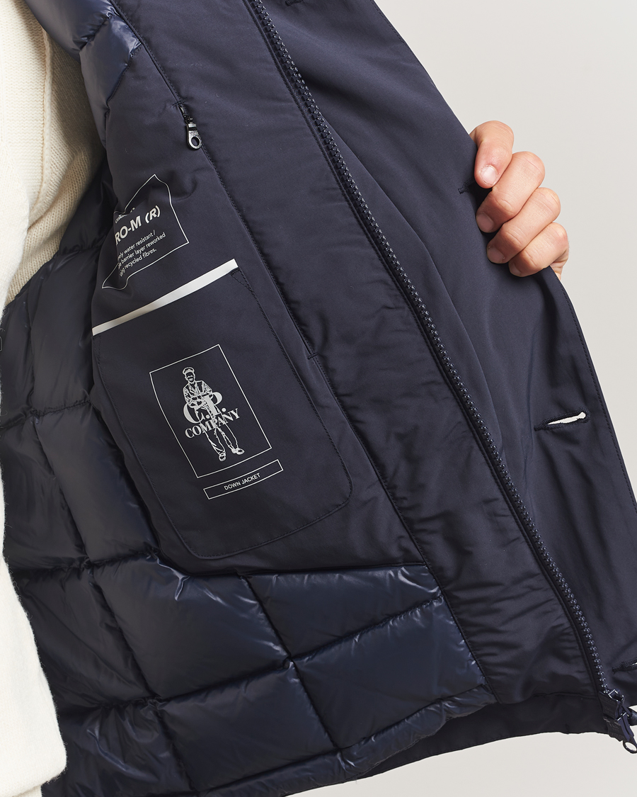 Mies | Takit | C.P. Company | Micro M Recycled Padded Hood Jacket Navy
