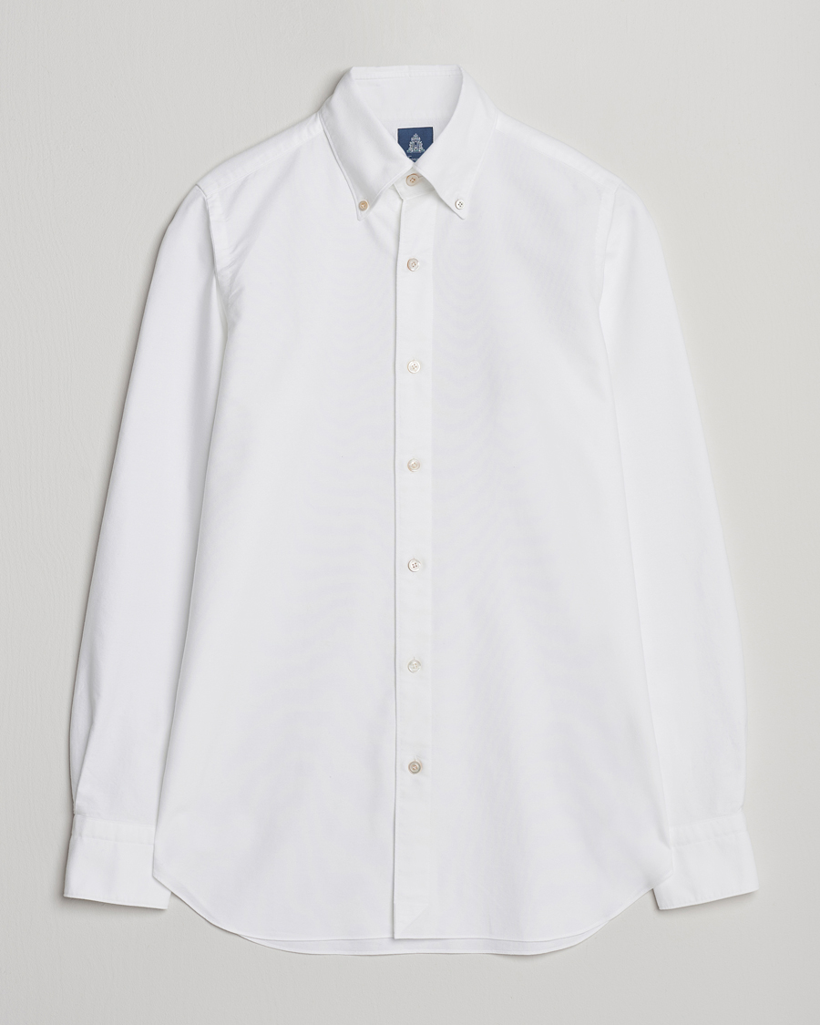 Mies | Kauluspaidat | Finamore Napoli | Gaeta Oxford Button Down Shirt White