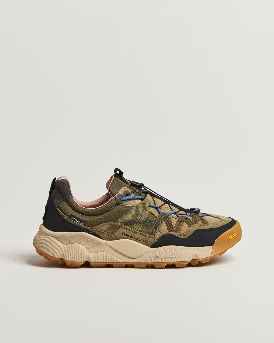 Mies | Tennarit | Flower Mountain | Iwano 2 Suede/Nylon Trail Sneaker Olive