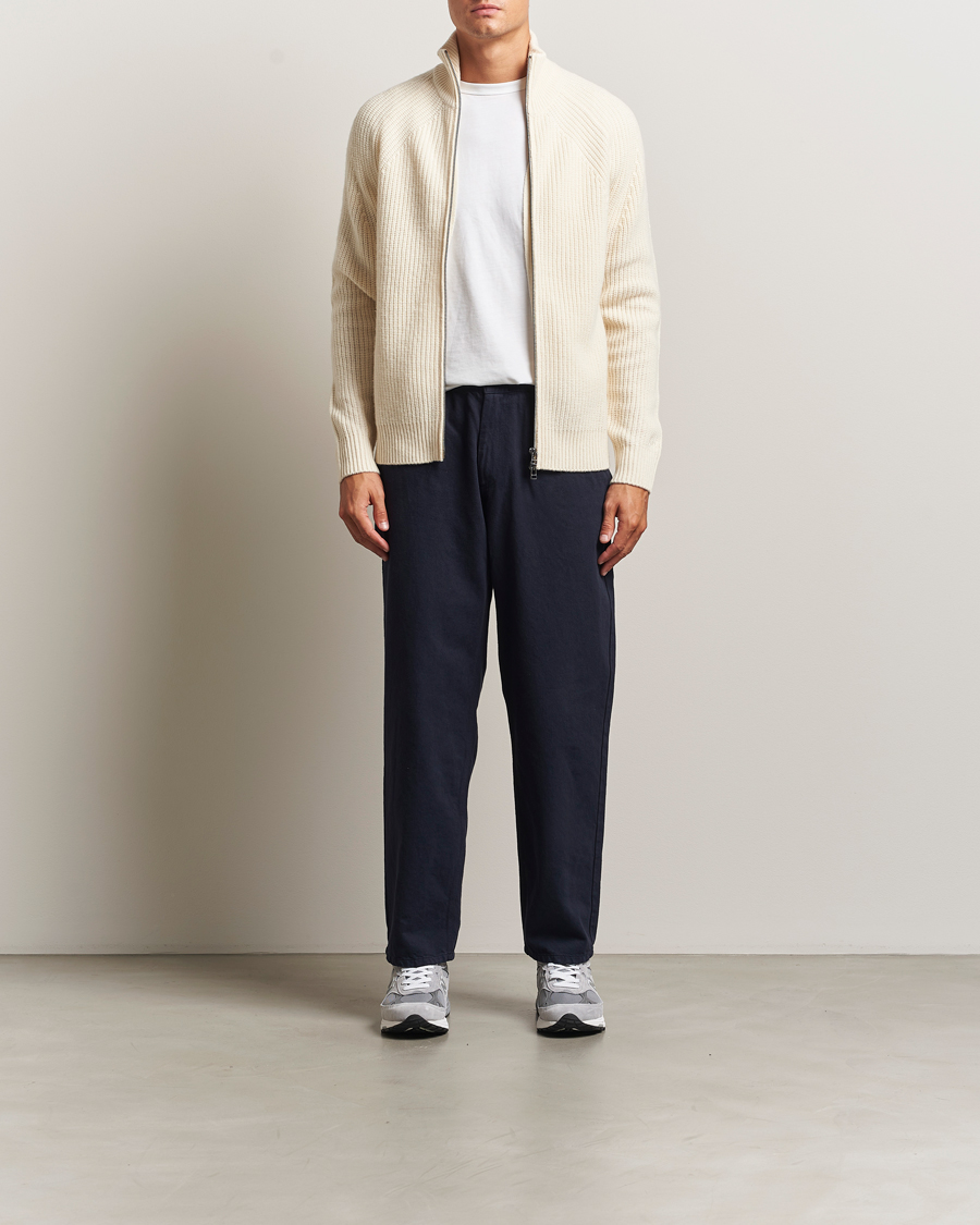 Mies | Puserot | Forét | Delta Wool Zip Knit Cloud