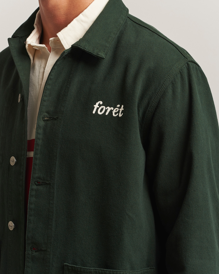 Mies | Kauluspaidat | Forét | Wood Twill Overshirt Dark Green