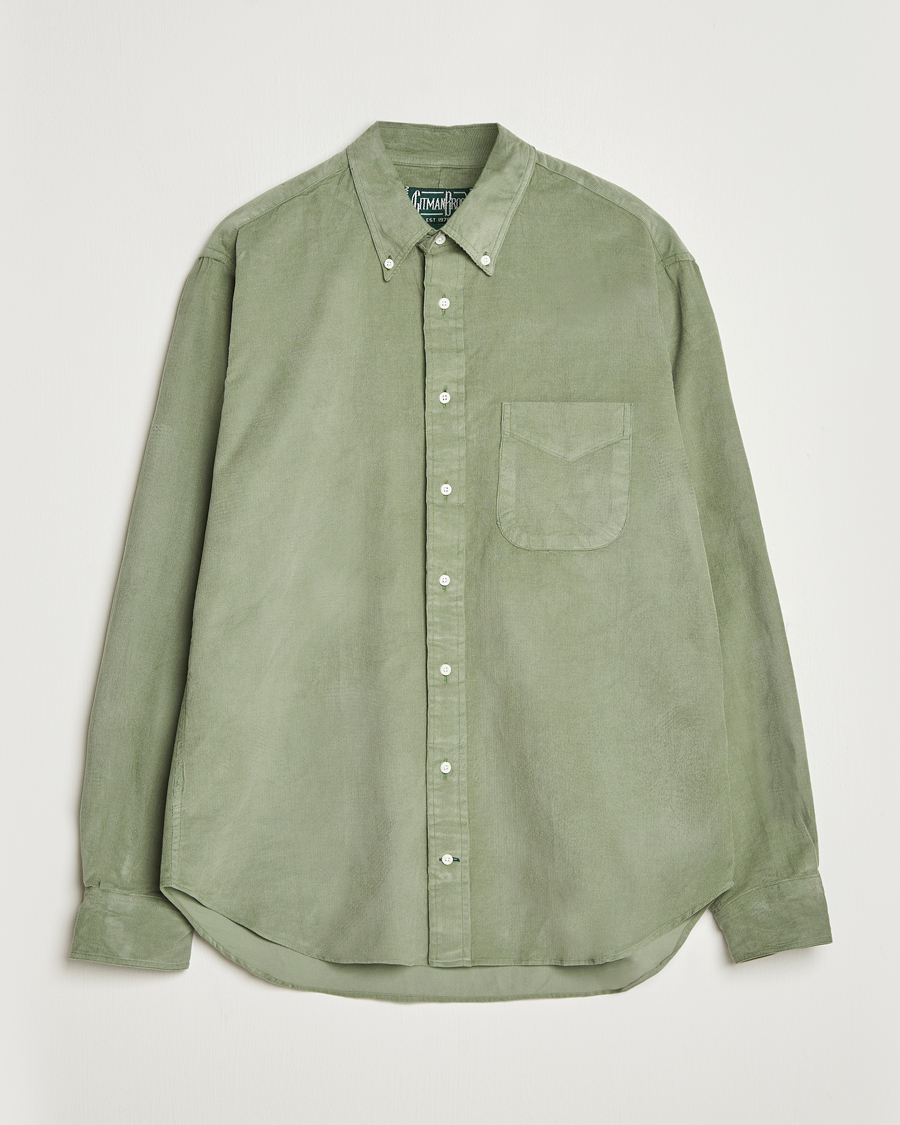 Mies | Kauluspaidat | Gitman Vintage | Corduroy Button Down Shirt Sage