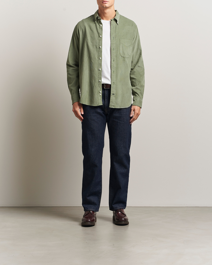 Mies | Kauluspaidat | Gitman Vintage | Corduroy Button Down Shirt Sage