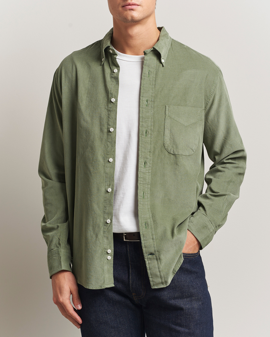 Mies | Kauluspaidat | Gitman Vintage | Corduroy Button Down Shirt Sage