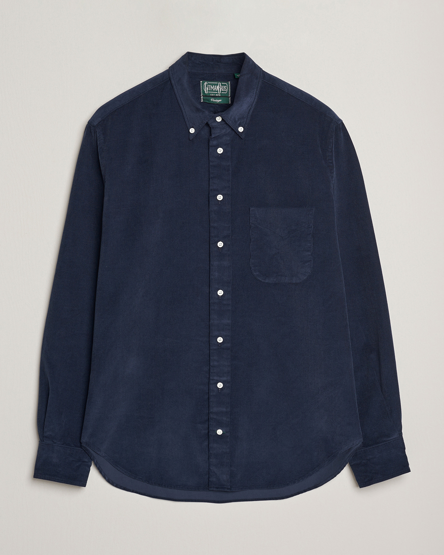 Mies | Kauluspaidat | Gitman Vintage | Corduroy Button Down Shirt Navy