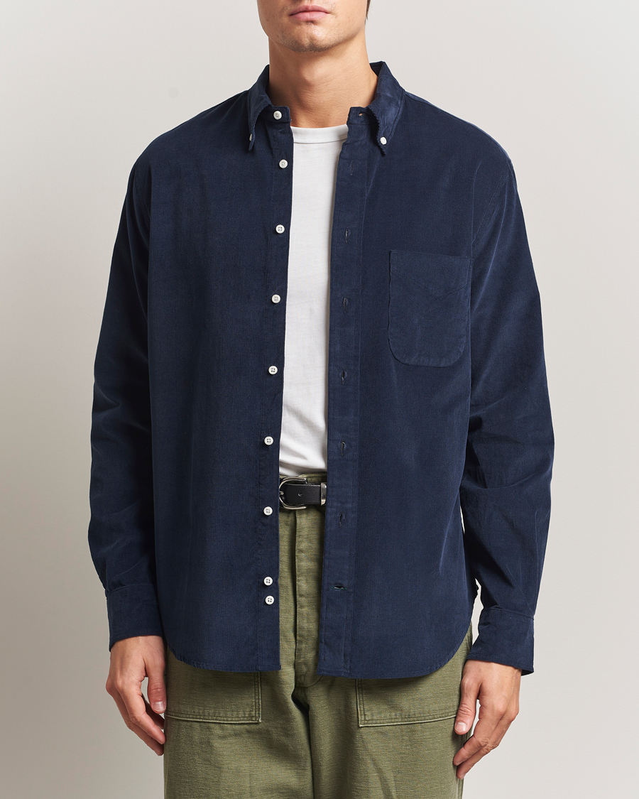 Mies | Kauluspaidat | Gitman Vintage | Corduroy Button Down Shirt Navy