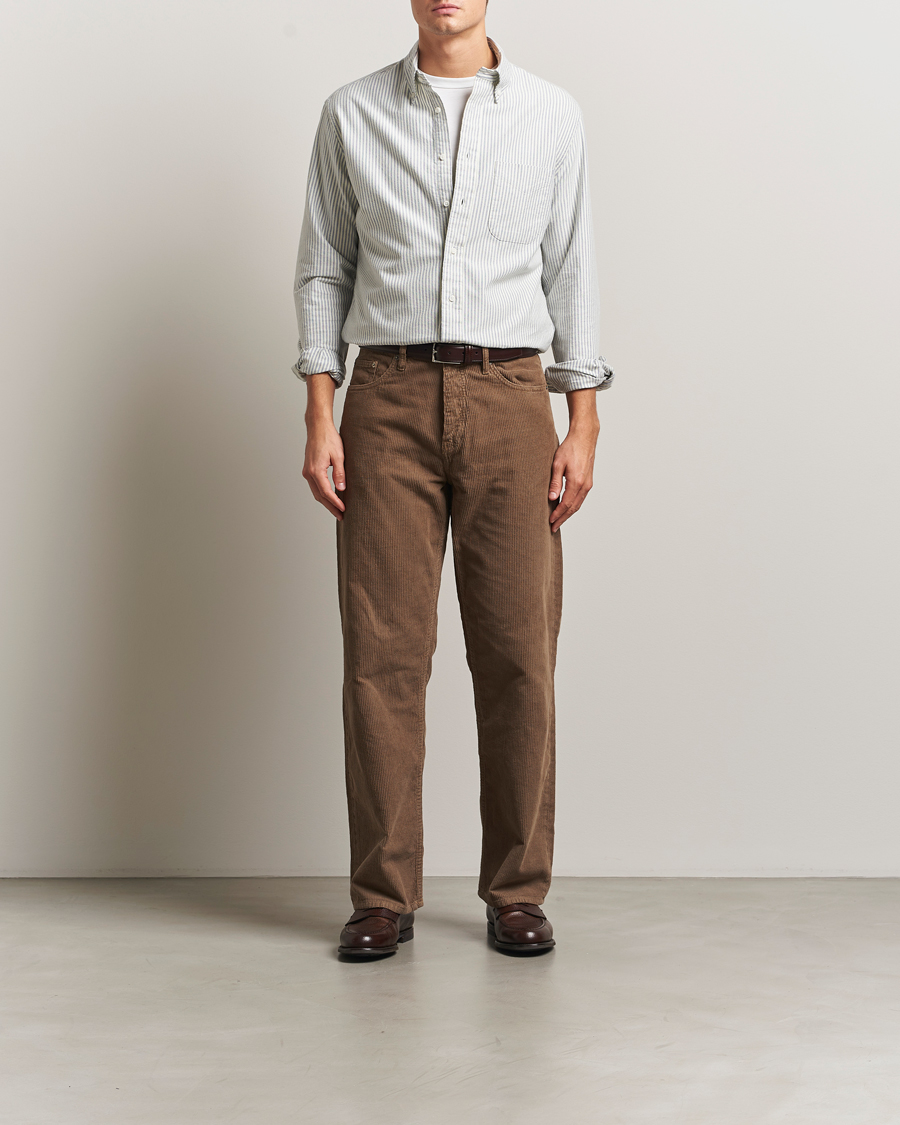 Mies | Kauluspaidat | Gitman Vintage | Brushed Oxford Button Down Shirt Blue Stripe