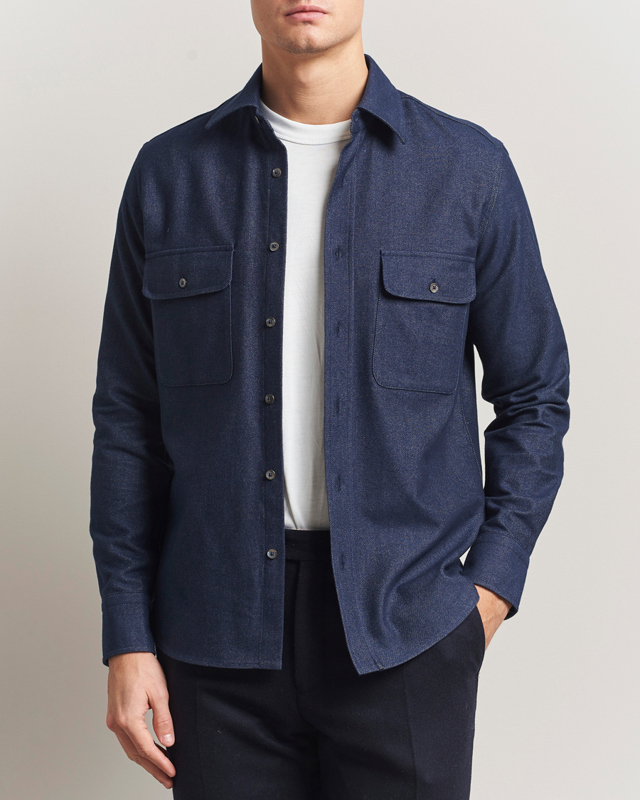 Mies | Kauluspaidat | Grigio | Heavy Twill Overshirt Navy