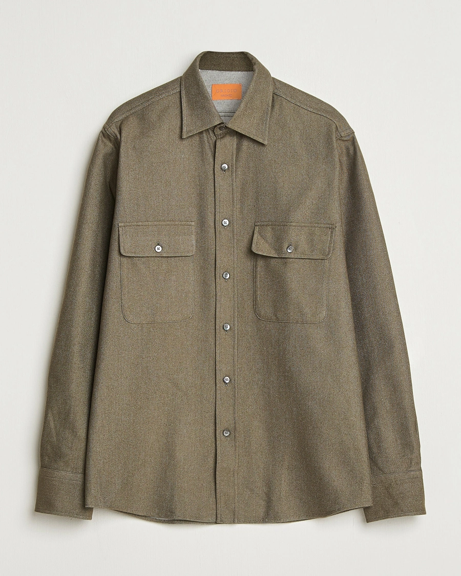 Mies | Kauluspaidat | Grigio | Heavy Twill Overshirt Military