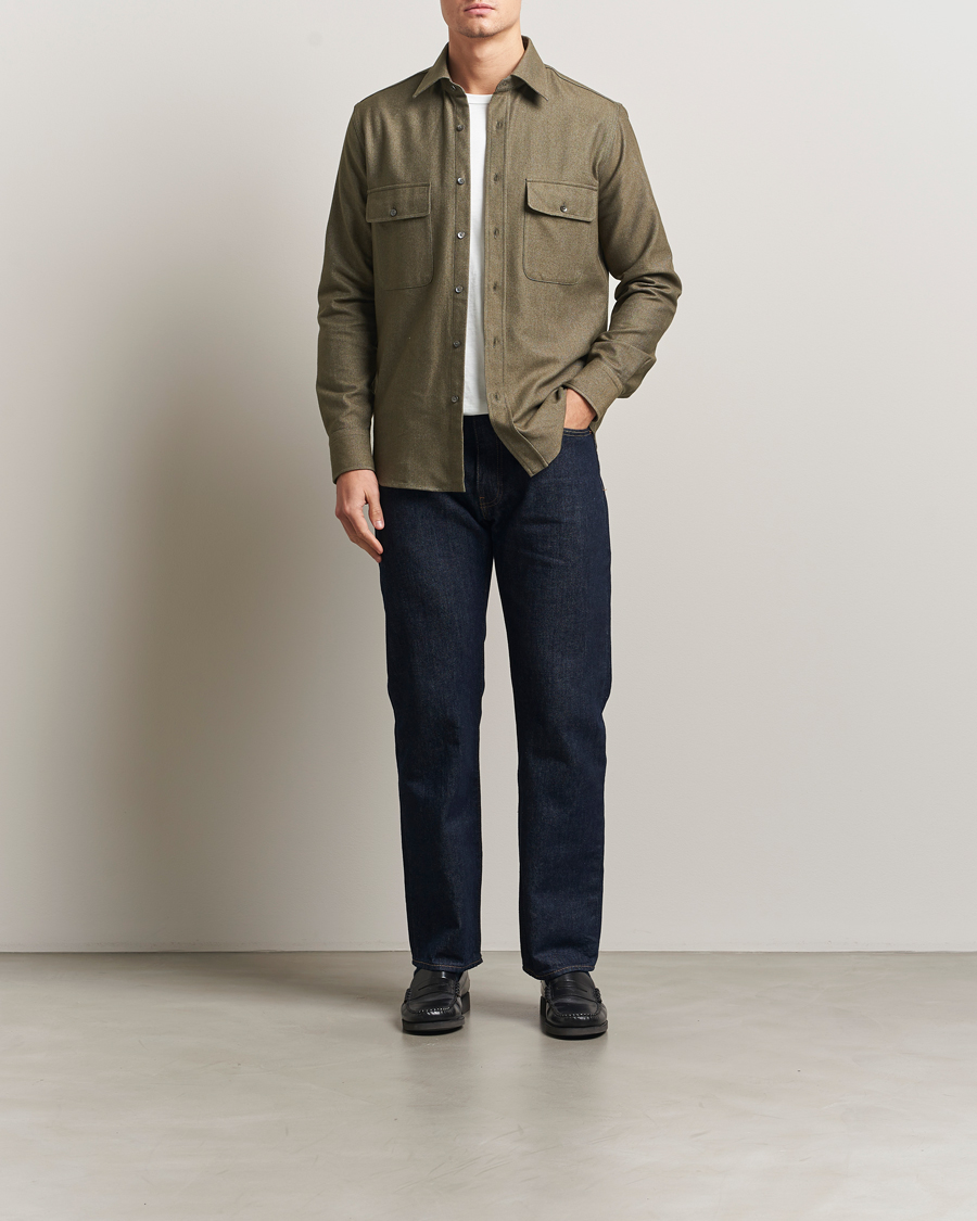 Mies | Kauluspaidat | Grigio | Heavy Twill Overshirt Military