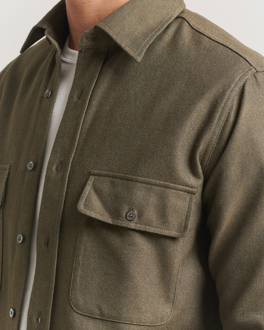 Mies | Kauluspaidat | Grigio | Heavy Twill Overshirt Military
