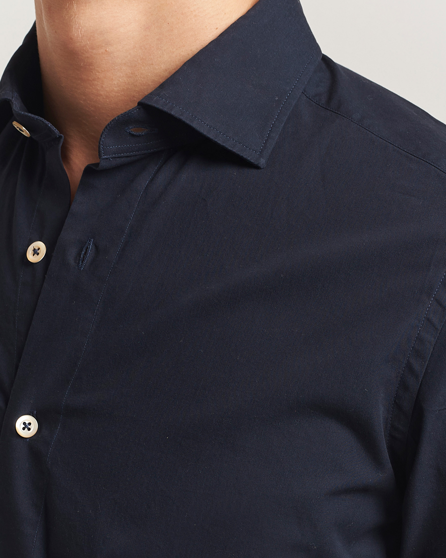 Mies | Kauluspaidat | Grigio | Cotton Twill Shirt Navy