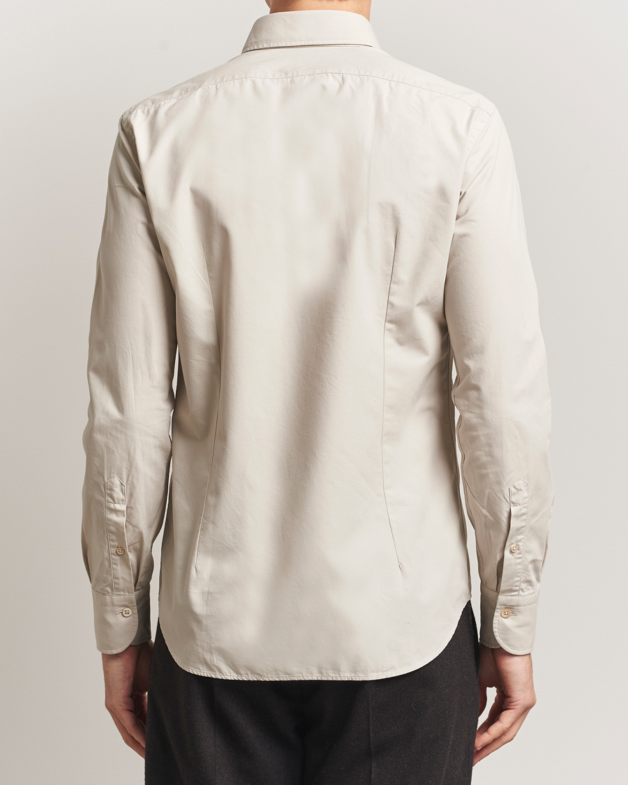 Mies | Kauluspaidat | Grigio | Cotton Twill Shirt Beige