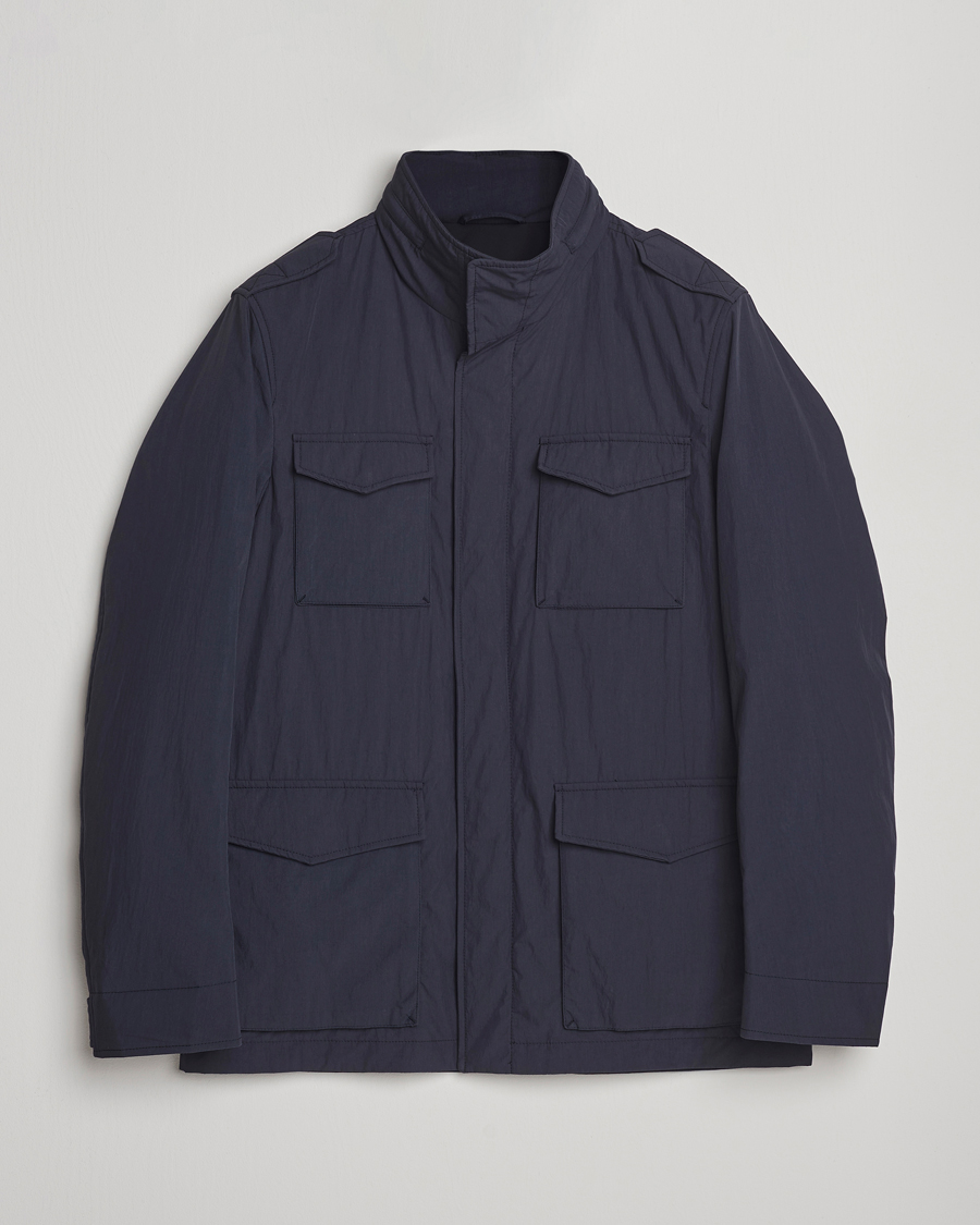 Mies | Takit | Herno | Soft Nylon Field Jacket Navy