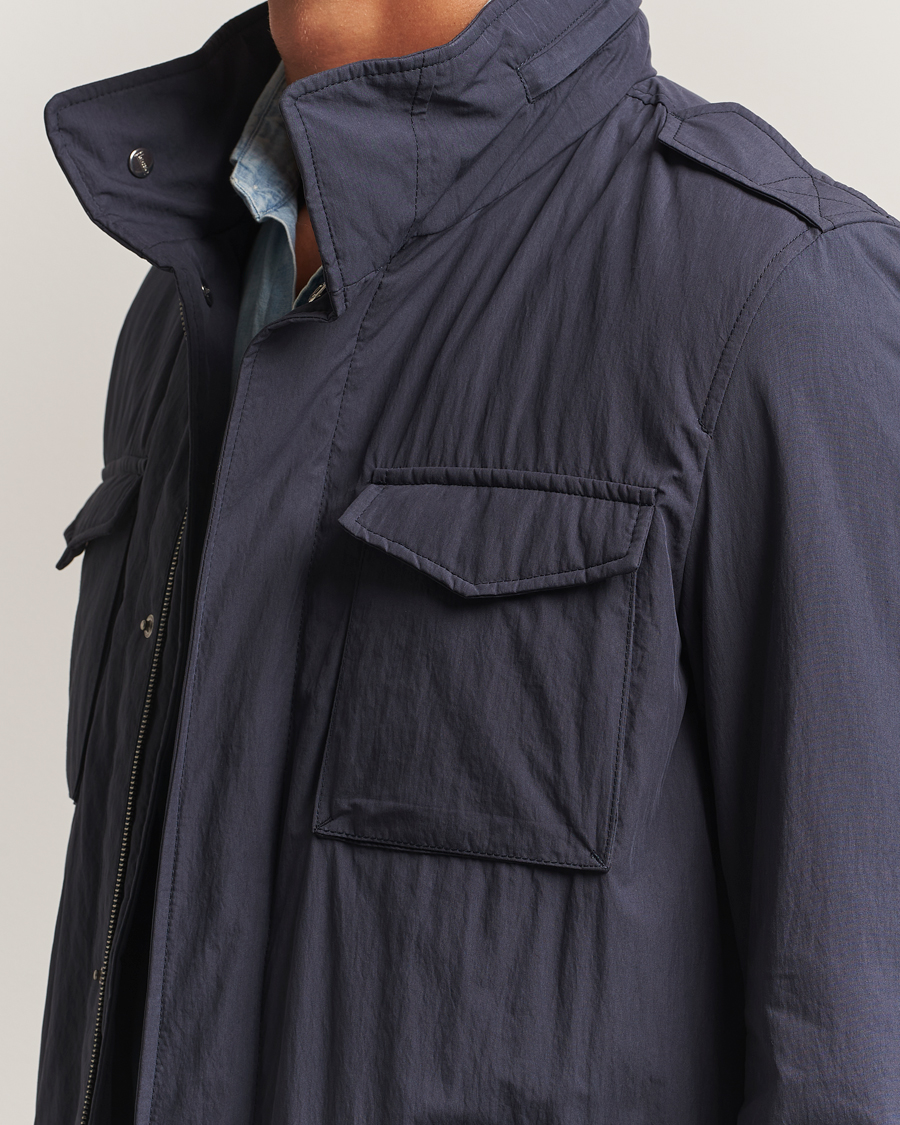 Mies | Takit | Herno | Soft Nylon Field Jacket Navy