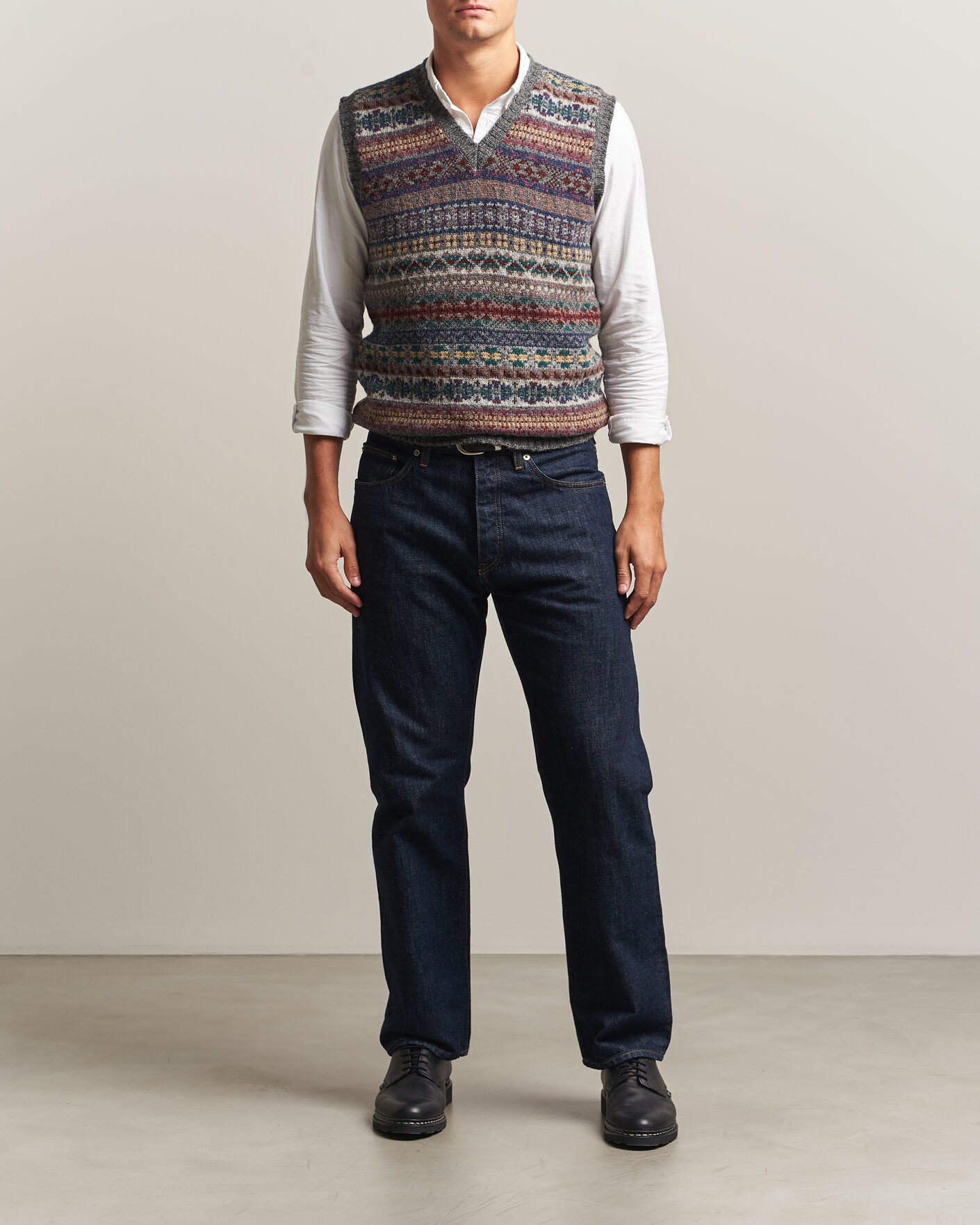 Mies | Puserot | Jamieson's of Shetland | Jamiesons Of Shetland All Over Fair Isle Slipover Multi
