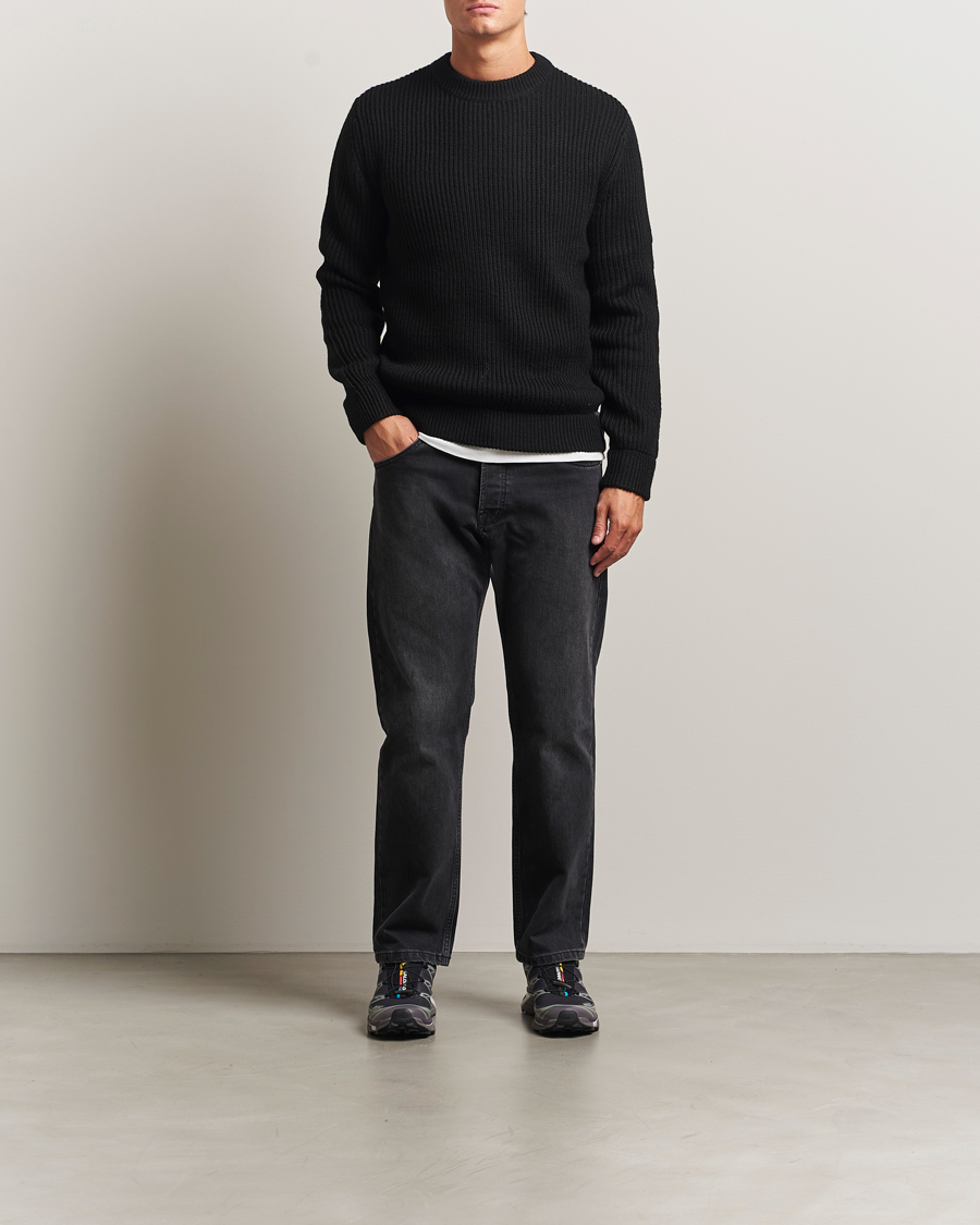 Mies | Puserot | Sail Racing | Ridge Wool Heavy Knitted Crew Neck Carbon