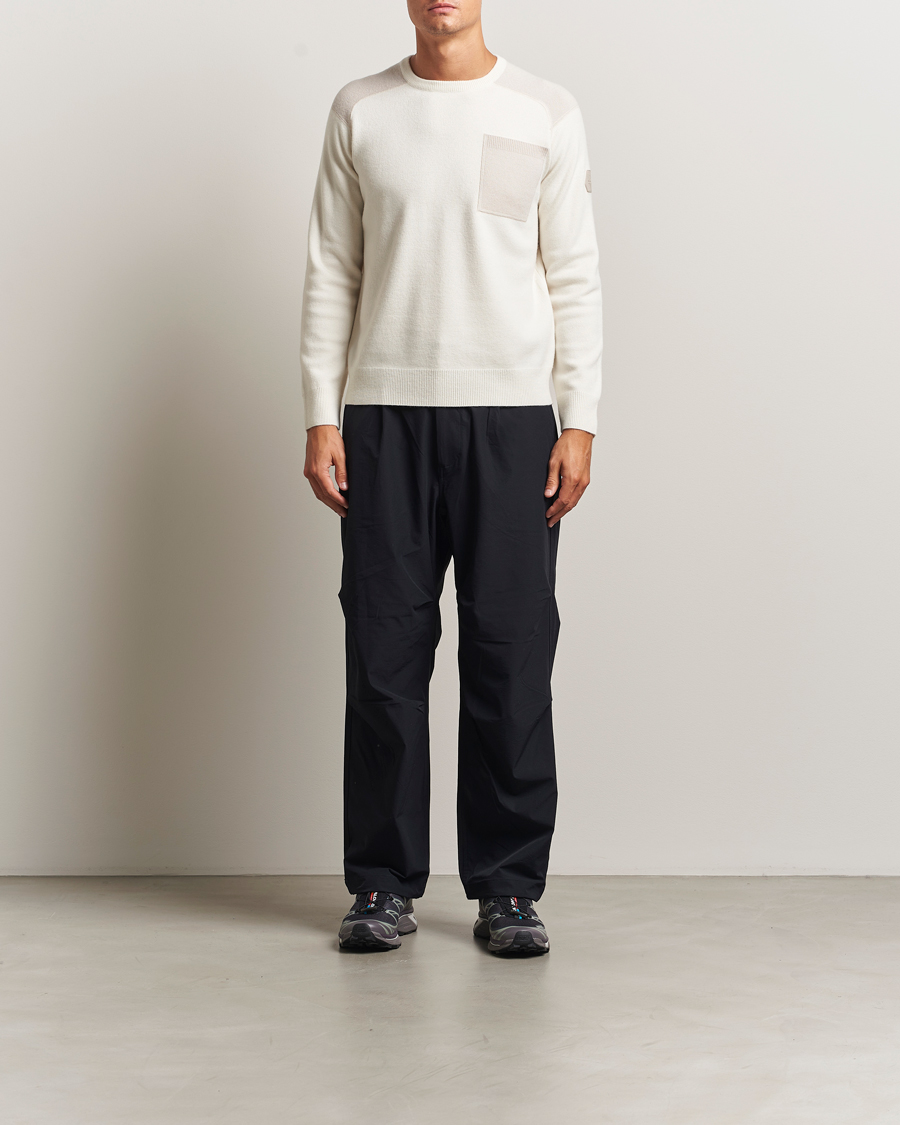 Mies | Puserot | Sail Racing | Spine Wool/Cashmere Knitted Crew Neck Off White