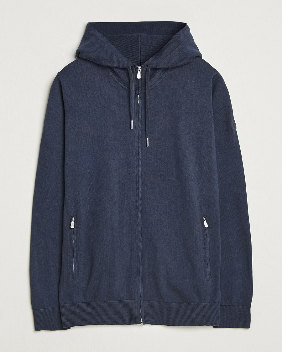 Mies | Puserot | Sail Racing | Bowman Knitted Full Zip Hoodie Navy