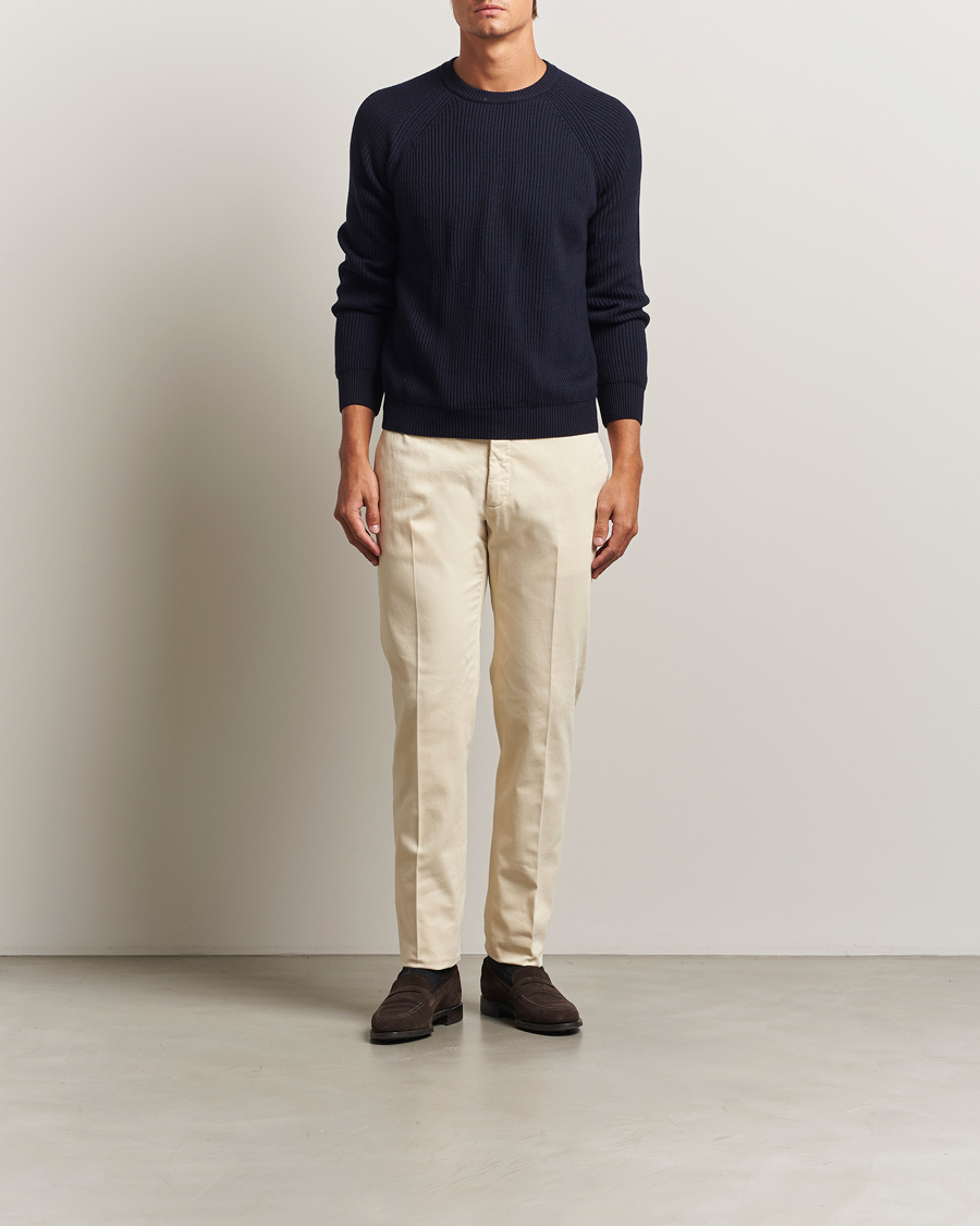 Mies | Housut | Incotex | Slim Fit Cotton Stretch Chinos Off White