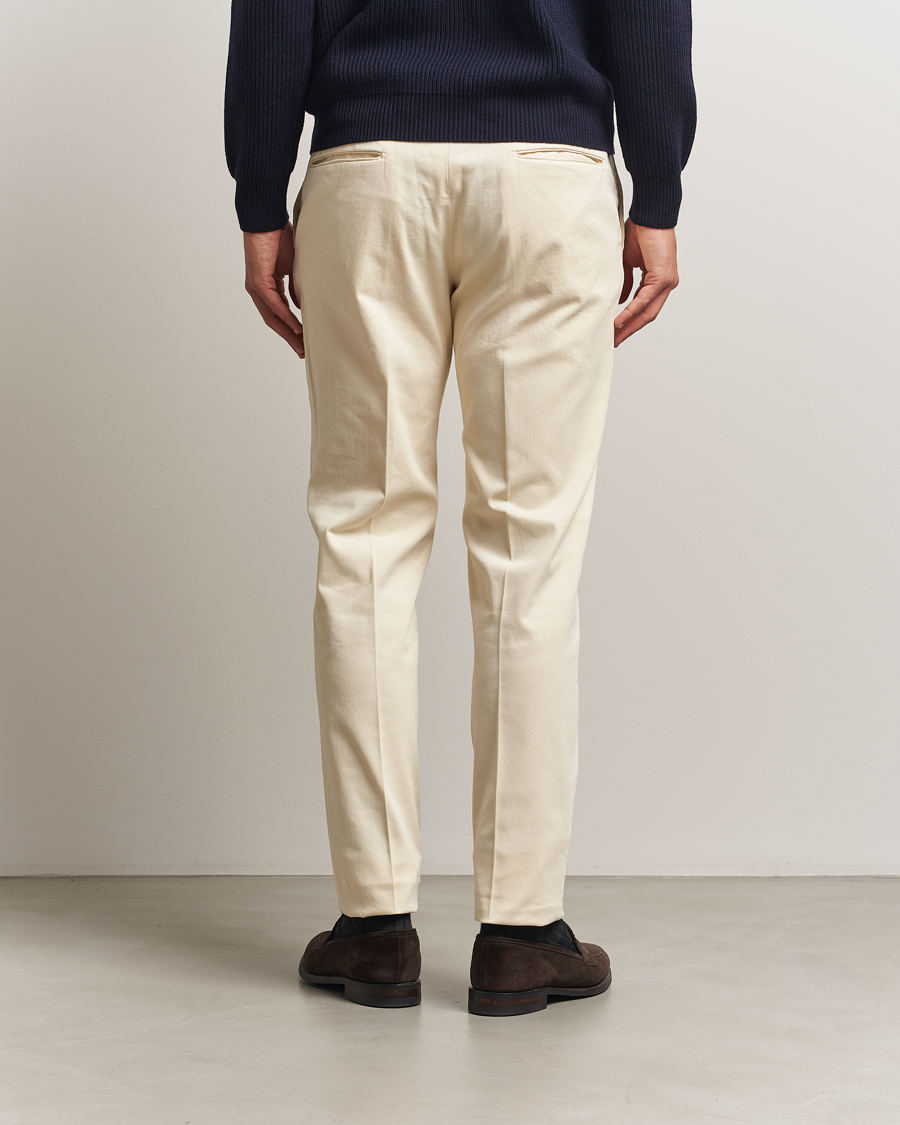 Mies | Housut | Incotex | Slim Fit Cotton Stretch Chinos Off White
