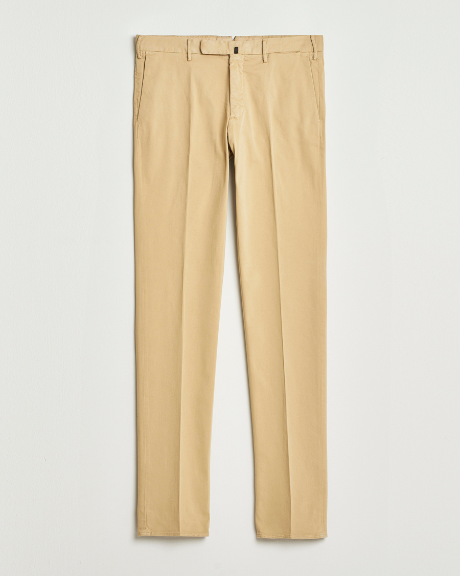 Mies | Housut | Incotex | Slim Fit Cotton Stretch Chinos Beige