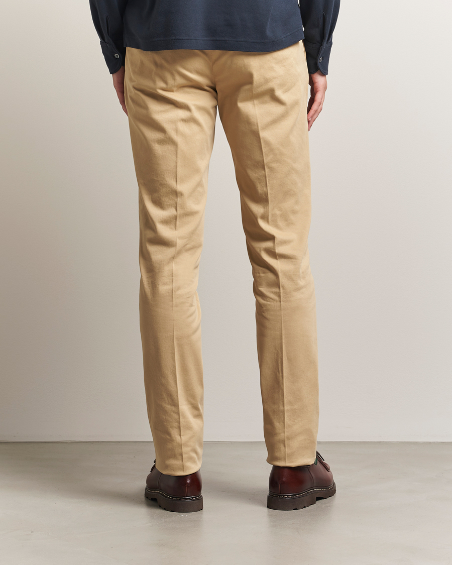 Mies | Housut | Incotex | Slim Fit Cotton Stretch Chinos Beige