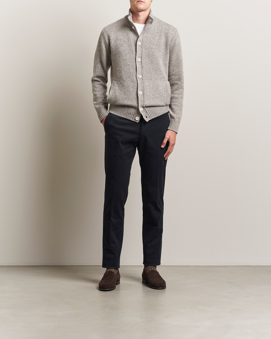 Mies | Housut | Incotex | Slim Fit Cotton Stretch Chinos Navy