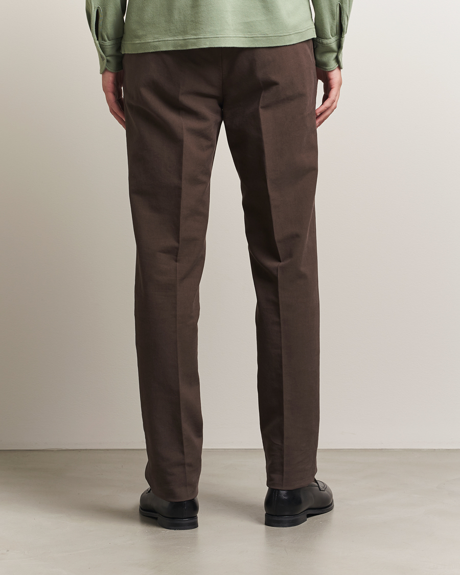 Mies | Housut | Incotex | Regular Fit Cotton Stretch Chinos Dark Brown