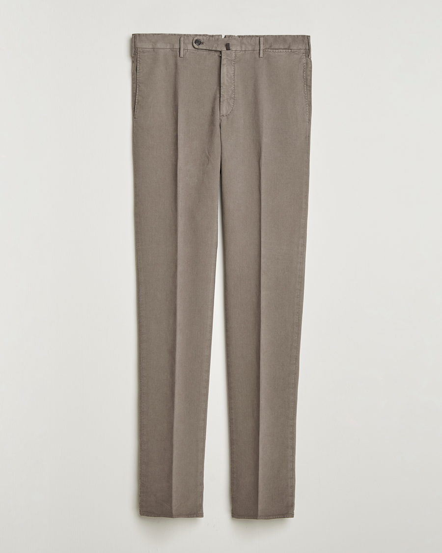 Mies | Housut | Incotex | Regular Fit Cotton Stretch Chinos Grey