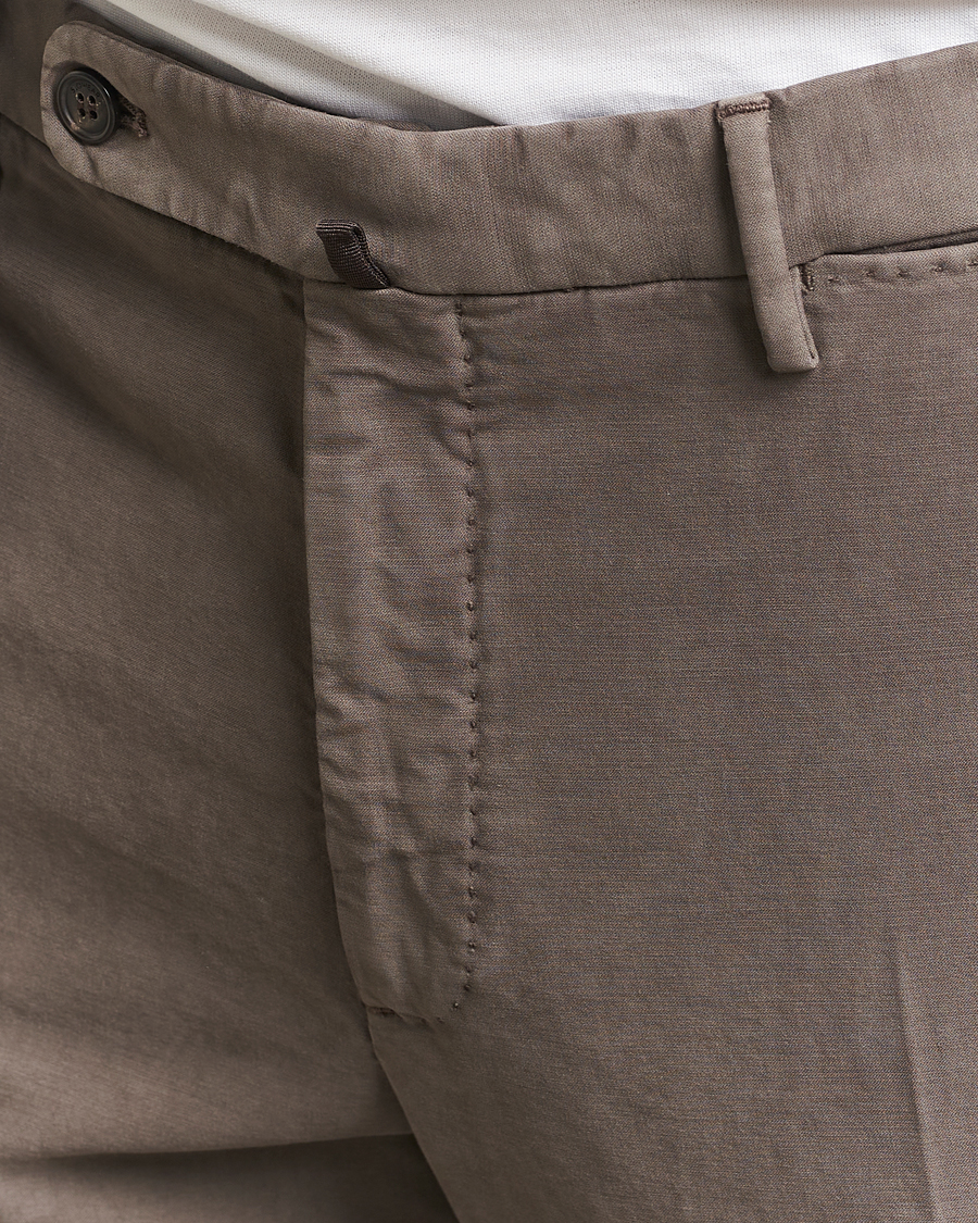 Mies | Housut | Incotex | Regular Fit Cotton Stretch Chinos Grey