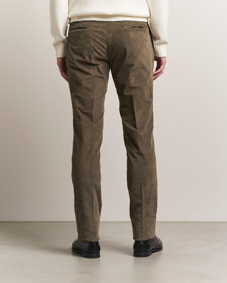 Mies | Housut | Incotex | Slim Fit Baby Corduroy Trousers Taupe